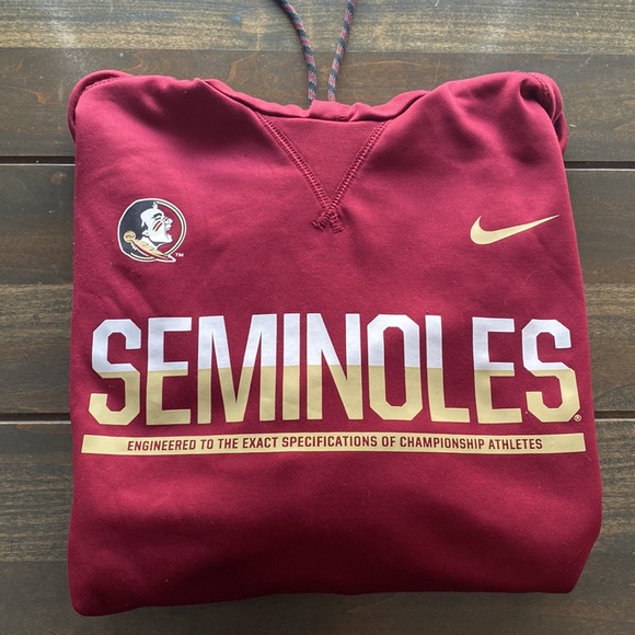 Men’s Nike Garnet FSU Hoodie Sweatshirt - Picture 2 of 6